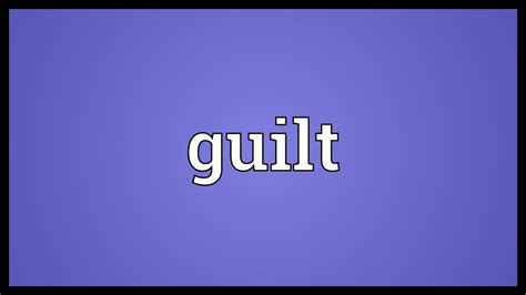 what type of word is guilt